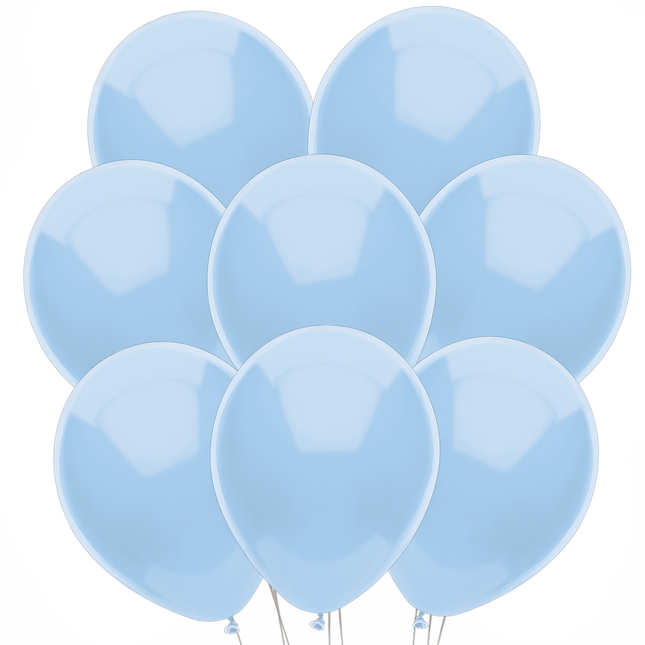 Baby Blue Latex Balloons 12" - 8 ct