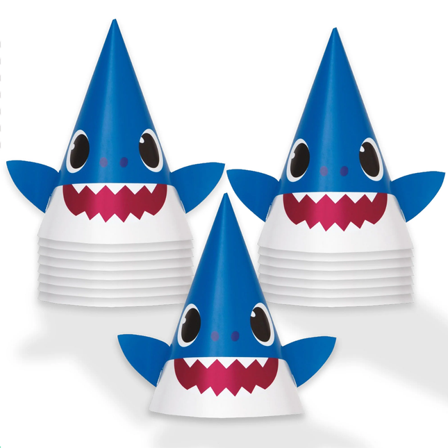 Baby Shark Party Hats 8 ct