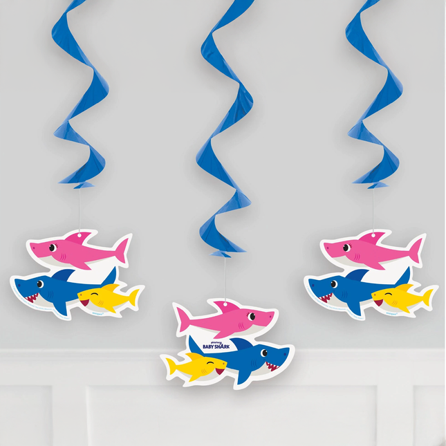 Baby Shark swirl decorations
