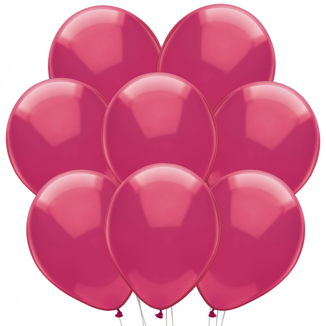 Crystal Fuchsia Latex Balloons 12" - 8 ct