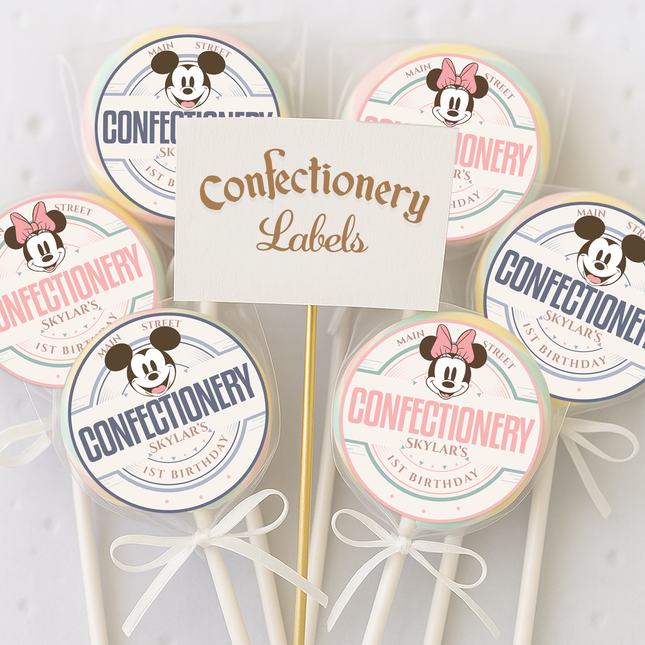 Mickey & Minnie Candy Label Sticker 10 ct