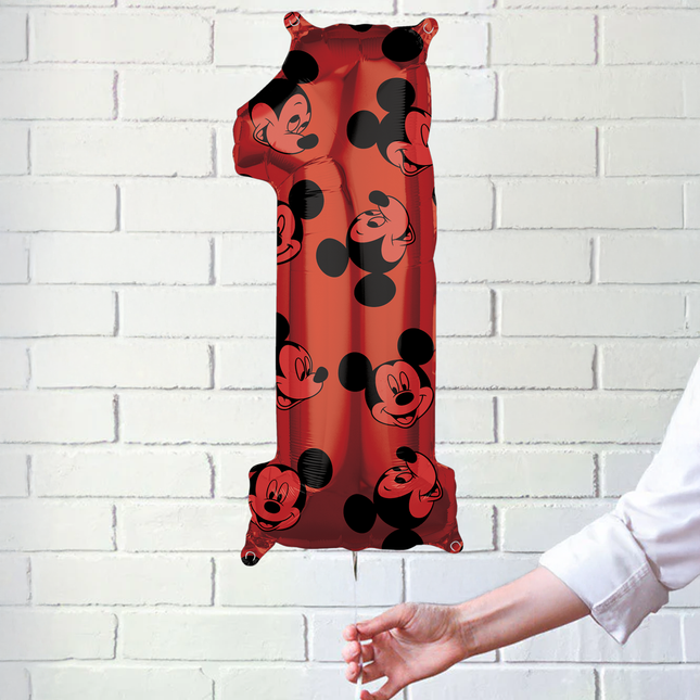 Mickey Mouse 1 Number Foil Balloon 26″