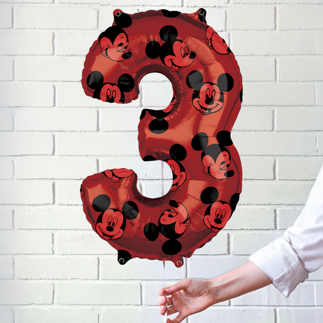 Mickey Mouse 3 Number Foil Balloon 26″