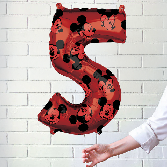 Mickey Mouse 5 Number Foil Balloon 26″