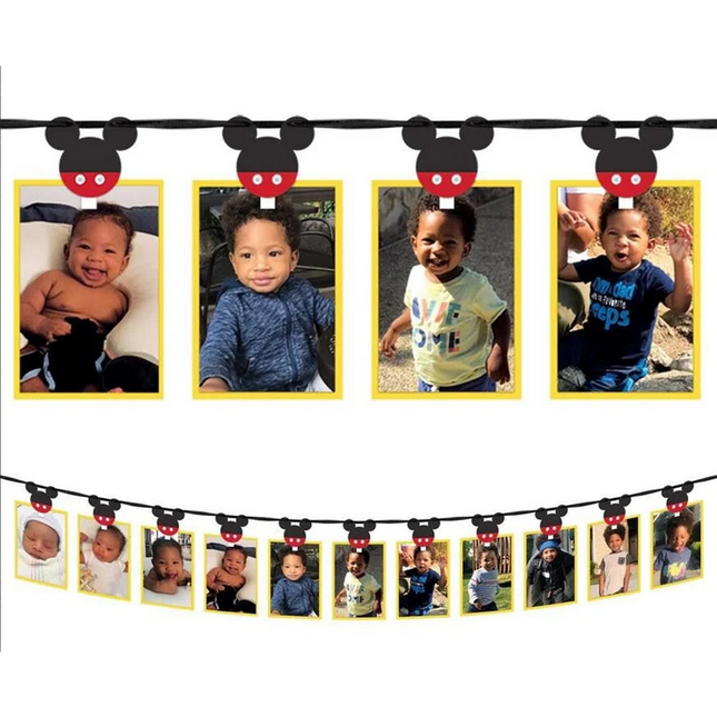Mickey Mouse Disney Clubhouse Kids Birthday Photo Garland
