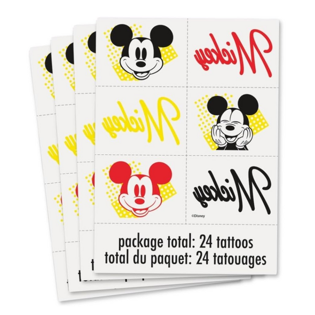 Mickey Mouse Tattoos - Pack of 24