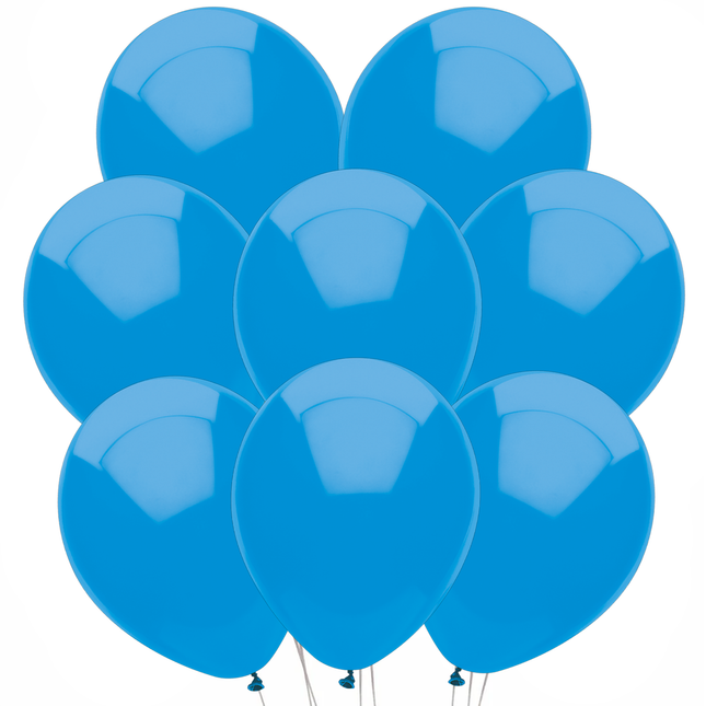 Ocean Blue Latex Balloons 12" 8 ct