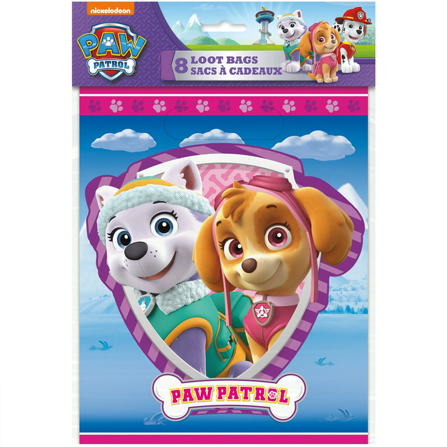 Paw Patrol Girl Loot Bags 8ct