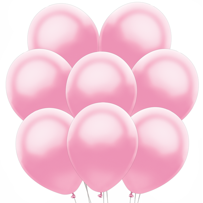 Pearl Pink Latex Balloons 12" - 8 ct