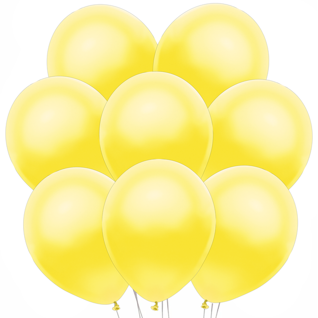 Pearl Yellow Latex Balloons 12" - 8 ct