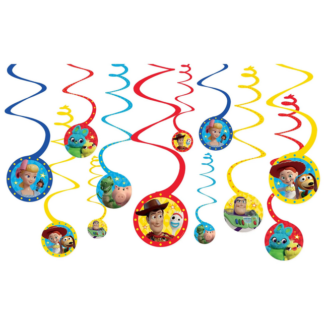 Toy Story 4 Spiral Hanging Decorations 12 ct