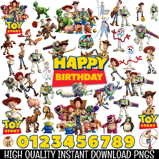 58 Toy Story Cliparts PNG Bundle - Digital Instant Download