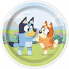 Bluey 7-inch snack plates for a birthday party table