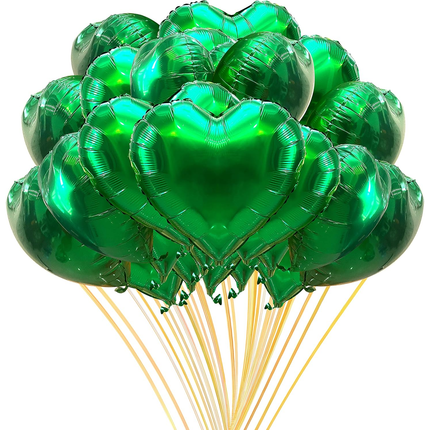Emerald Green Heart Foil Balloon 18″