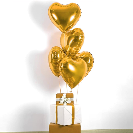 Gold Heart Foil Balloon 18″