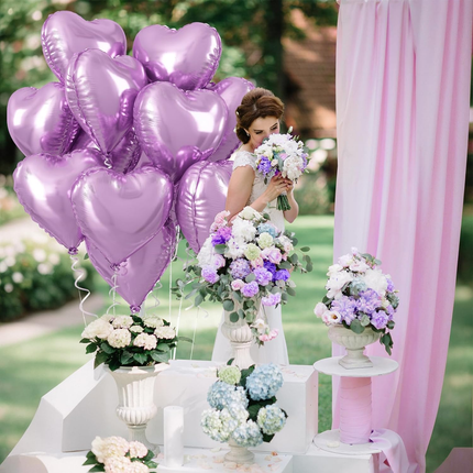 Lavender Heart Foil Balloon 18″