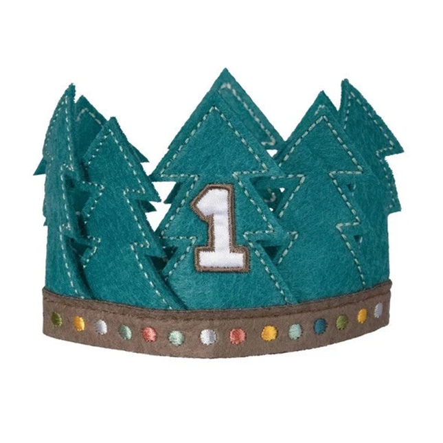 1st Birthday Crown, 3 X 3 3/4 Inches