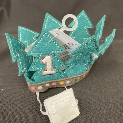 1st Birthday Crown, 3 X 3 3/4 Inches
