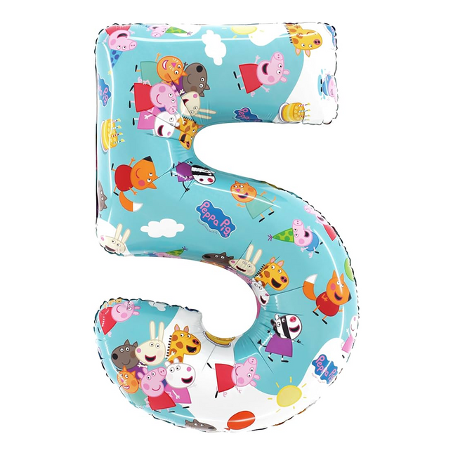 Peppa Pig Number Five Foil Balloon 26"