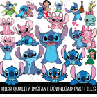 30 Stitch High Quality Clipart Png Files Instant Download