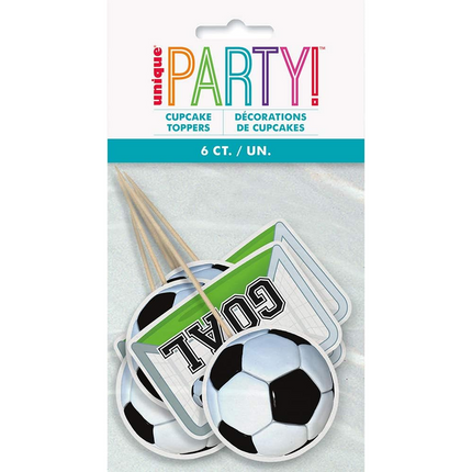 3D Soccer Cake Toppers 6ct