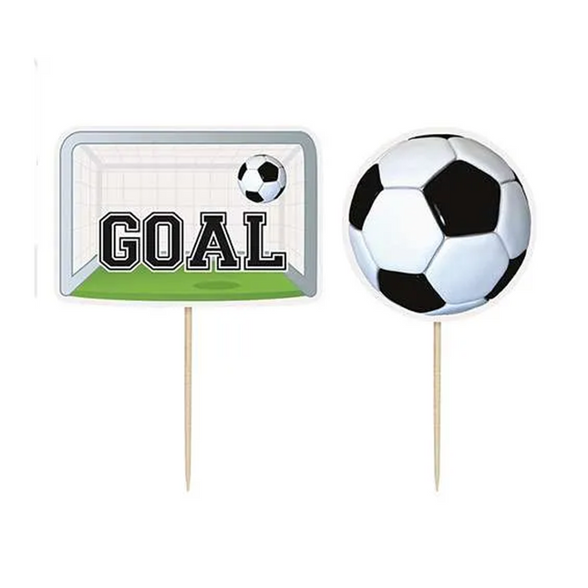 3D Soccer Cake Toppers 6ct