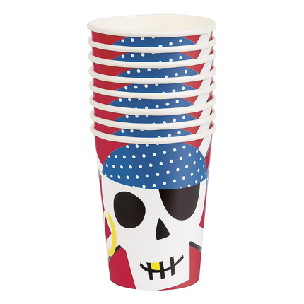Ahoy Pirate 9oz Paper Cups, 8ct