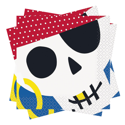 Ahoy Pirate set component: Ahoy Pirate Beverage Napkins, 16ct