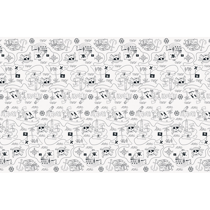 Ahoy Pirate Coloring Paper Table Cover, 54"x84"