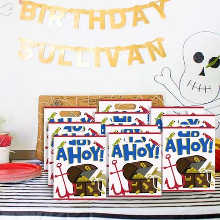 Ahoy Pirate Loot Bags, 8ct