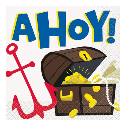 Ahoy Pirate Luncheon Napkins, 16ct