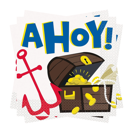 Ahoy Pirate set component: Ahoy Pirate Luncheon Napkins, 16ct