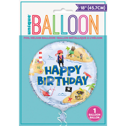 Ahoy Pirate Round Foil Balloon 18"