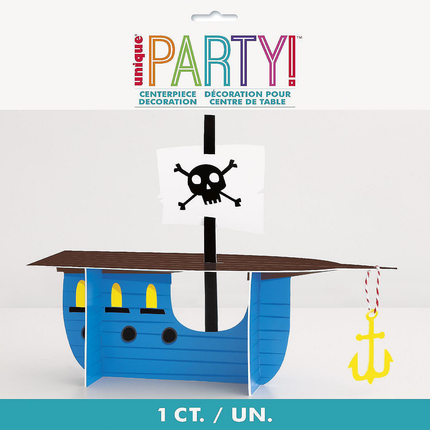 Ahoy Pirate Ship Centerpiece Decoration