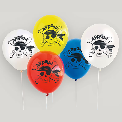 Ahoy Pirate 12" Latex Balloons, 8ct