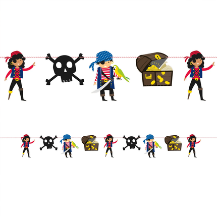 Ahoy Pirate set component: Ahoy Pirate Garland Banner, 7ft