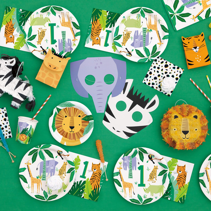 Animal Safari 1st Birthday Luncheon Napkins, 16ct