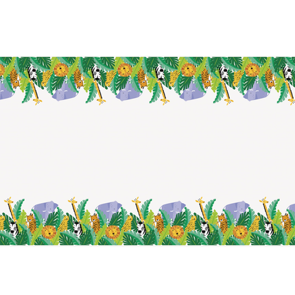 Animal Safari Plastic Table Cover, 54"x84"