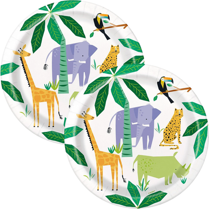 Animal Safari set component: Animal Safari Round 9" Dinner Plates, 8ct