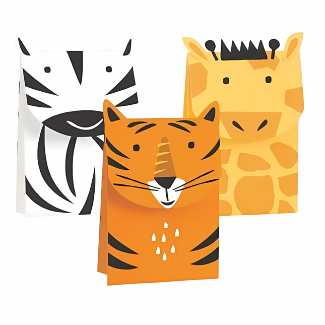 Animal Safari Treat Bag Kit for 3 Guests