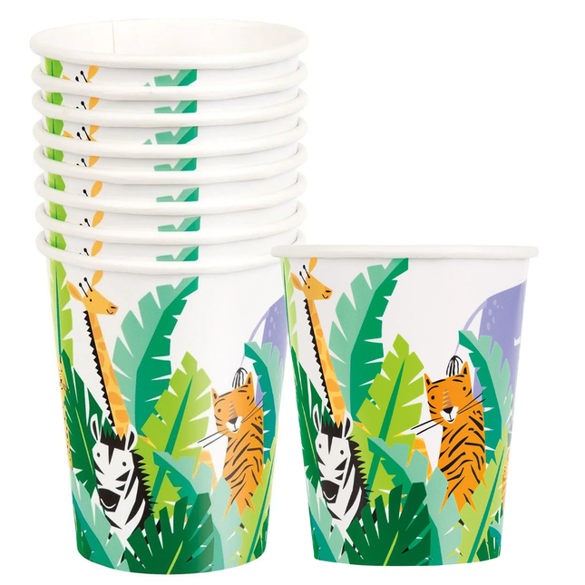 Animal Safari 9oz Paper Cups, 8ct