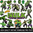 32 Hulk High Quality Png Files Instant Download