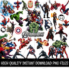 56 Avengers High Quality Clipart Png Files Instant Download