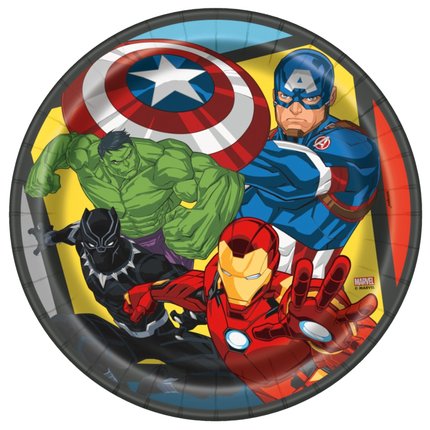 Avengers Round Dinner Plates 9" 8ct - product detail included in the set