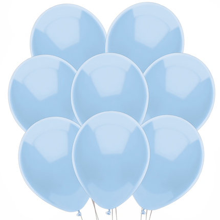 Eight matching latex balloons included in this birthday set
