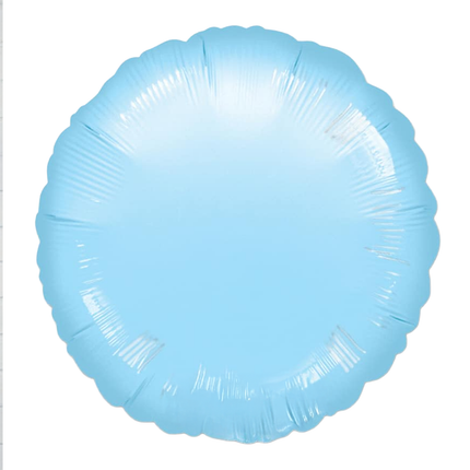 Baby Blue Round Foil Balloon 18″