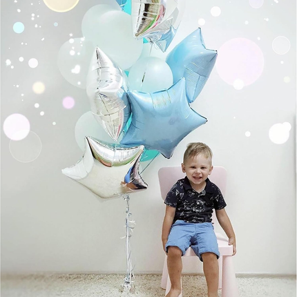 Baby Blue Star Foil Balloon 18"