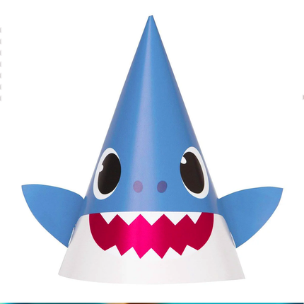 Baby Shark Party Hats 8 ct