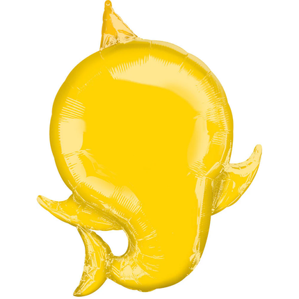 Baby Shark Yellow Foil Balloon back side
