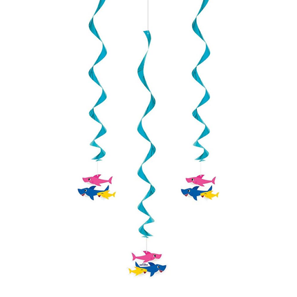Baby Shark swirl decorations